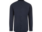 Chemise à manches longues à col mao