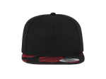 Casquette 6 pans impression rose sur la visière