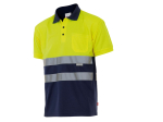 Polo bicolore manches courtes haute visibilité