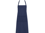 Tablier à bavette en polycoton avec poche