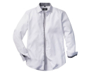 Men's long sleeve tailored contrast herringbone shirt