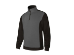 Sweat bicolore col zippé