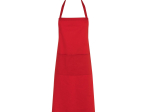 Tablier à bavette en polycoton avec poche