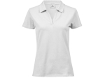 Polo stretch col v femme bio
