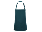 Tablier à bavette court avec boucle et poche