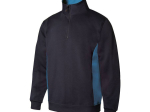 Sweat bicolore col zippé
