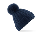 Bonnet verbier grosse maille pop pom