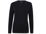 Pull col v femme