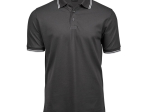 Polo homme col et manches contrastés