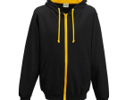 Sweat capuche zippé contrasté