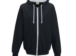 Sweat capuche zippé contrasté