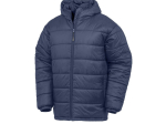 Doudoune à capuche en nylon & polyester recyclé