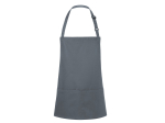 Tablier à bavette court avec boucle et poche