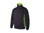 Sweat bicolore col zippé