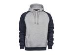 Sweat capuche manches contrastées