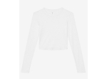 Tee-shirt court manches longues femme