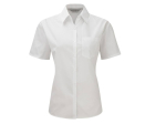 Ladies' short sleeve classic polycotton poplin shirt