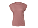 Tee-shirt femme manches roulées