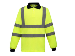 Polo manches longues haute visibilité