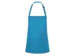 Tablier à bavette court avec boucle et poche