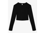 Tee-shirt court manches longues femme