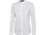 Chemise à manches longues à col mao