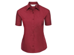 Ladies' short sleeve classic polycotton poplin shirt