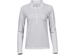 Polo stretch manches longues femme