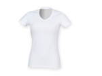 Tee-shirt stretch col v femme