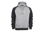 Sweat capuche manches contrastées