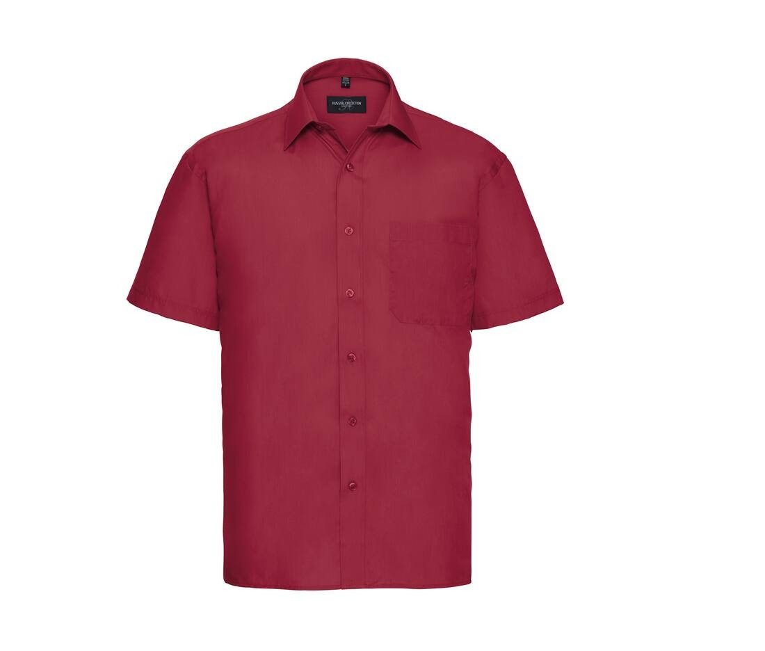 Men's short sleeve classic polycotton poplin shirt