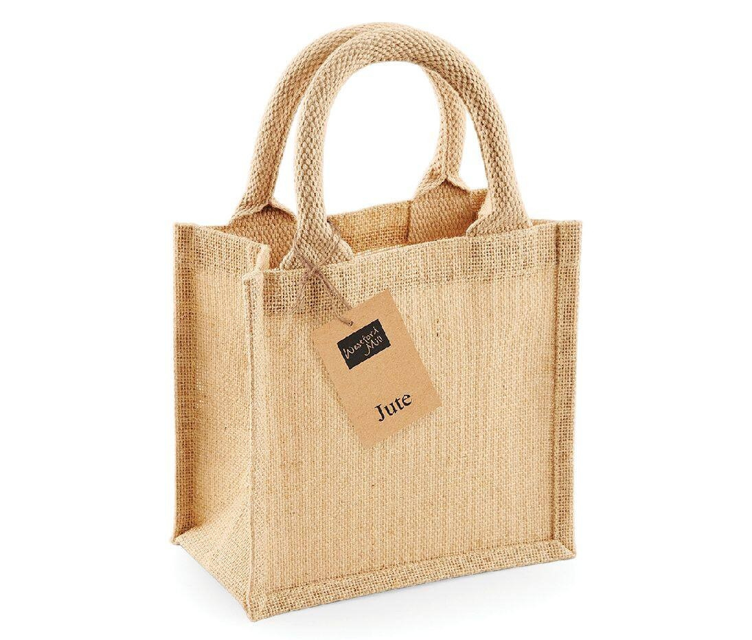 Petit sac cadeau en toile de jute thumb