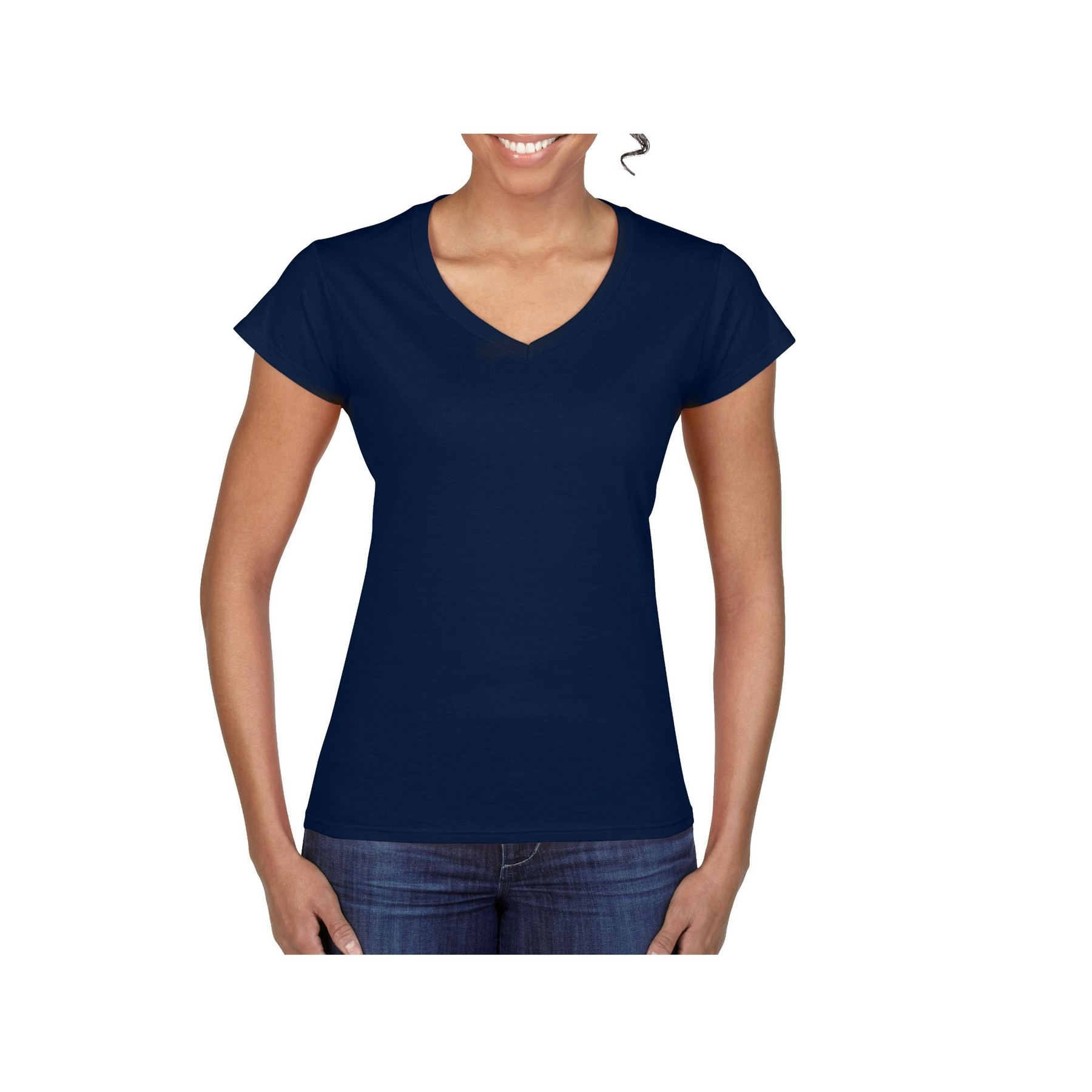 Tee-shirt col v femme
