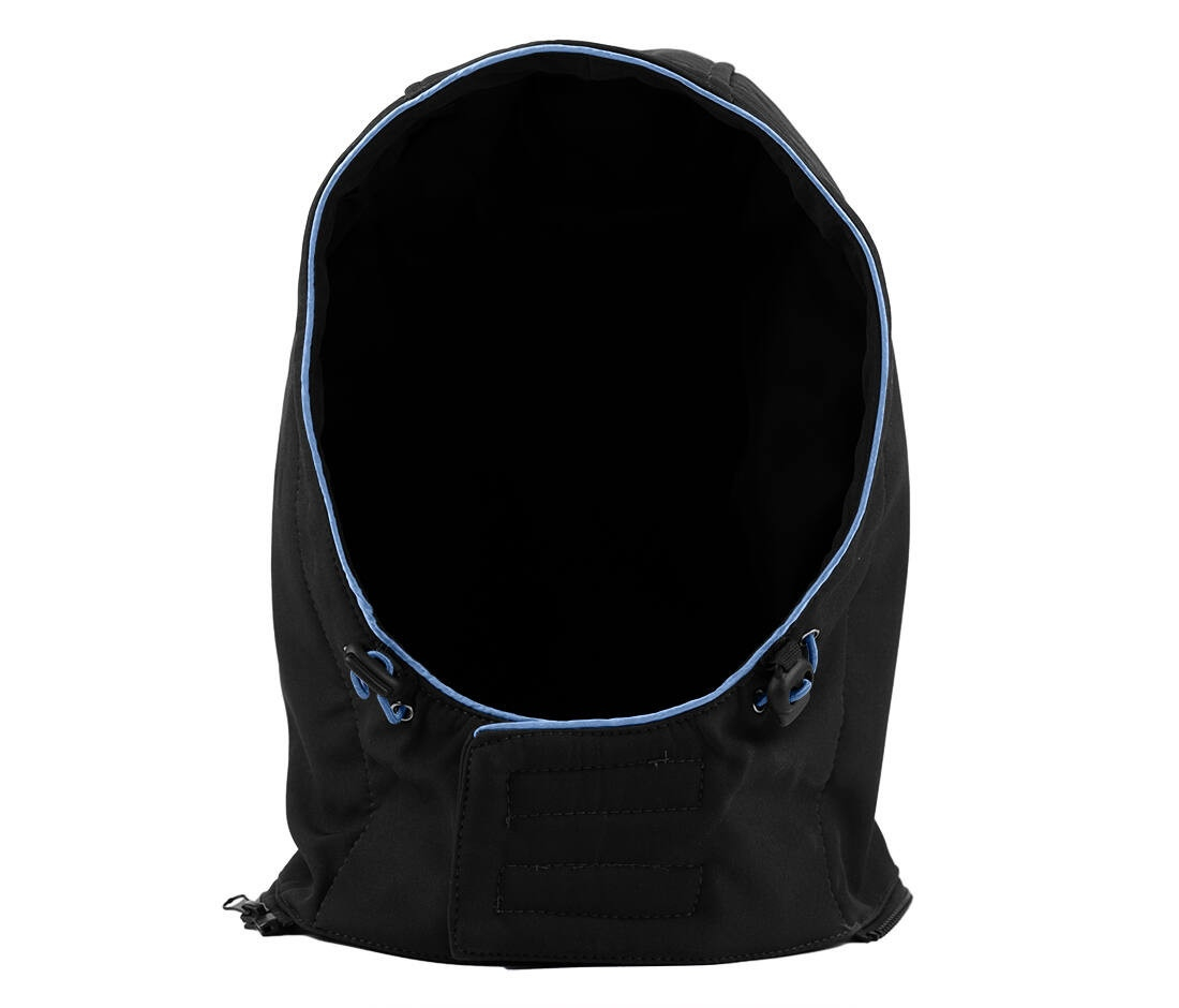 Capuche en softshell avec biais contrasté