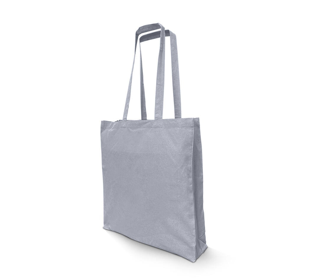 Sac shopping en coton recyclé avec soufflet