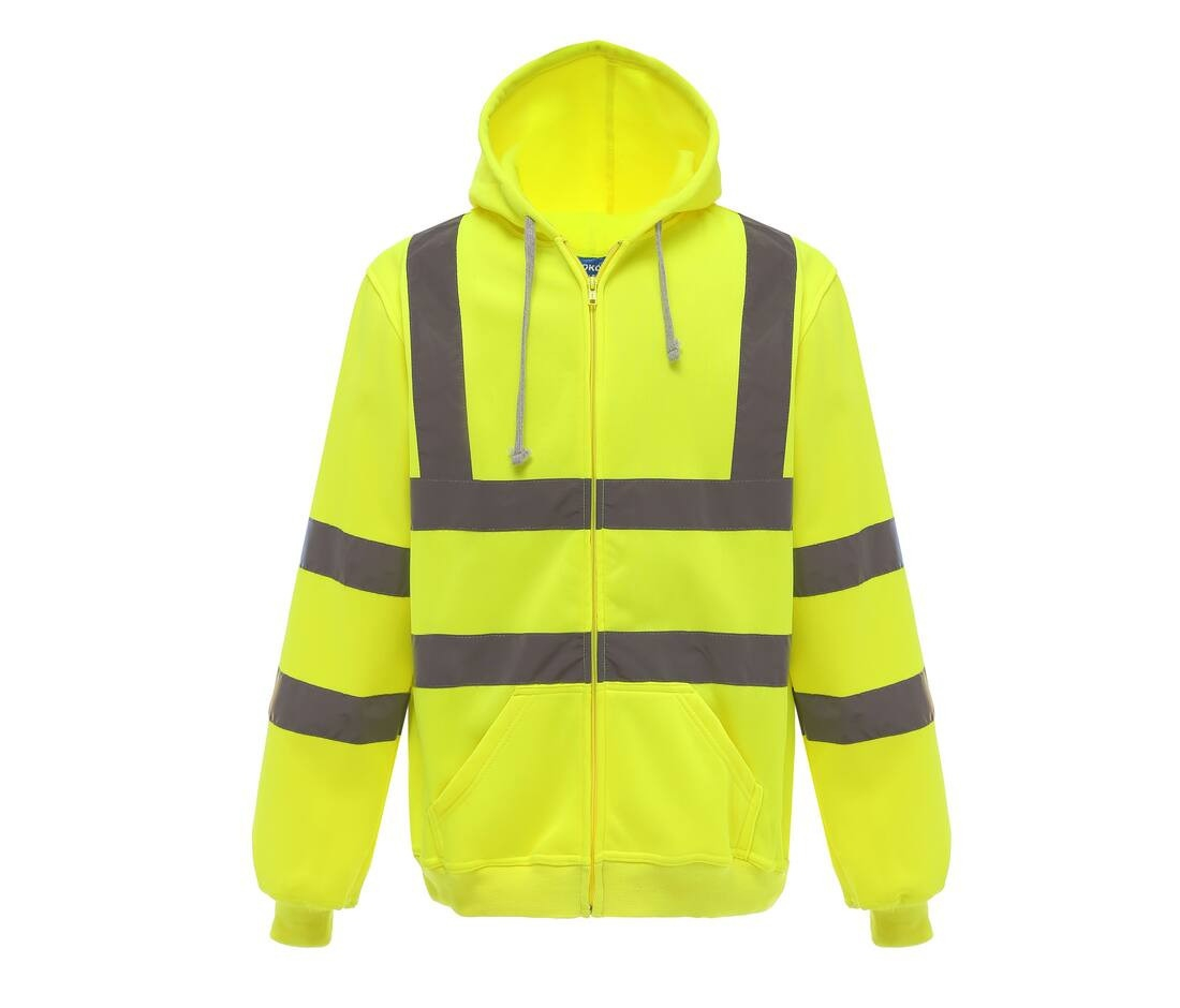 Sweat capuche zippé haute visibilité