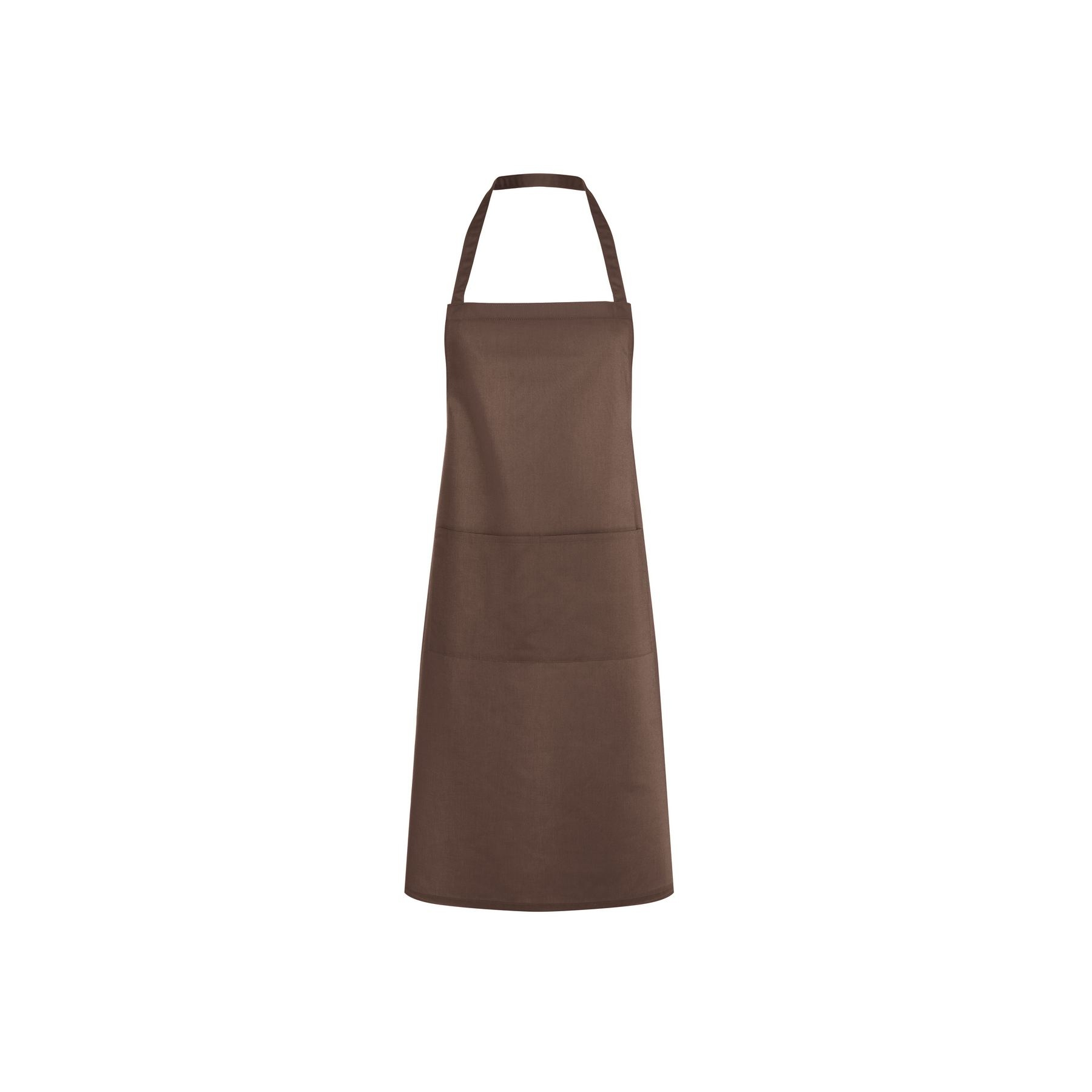 Tablier à bavette en polycoton avec poche