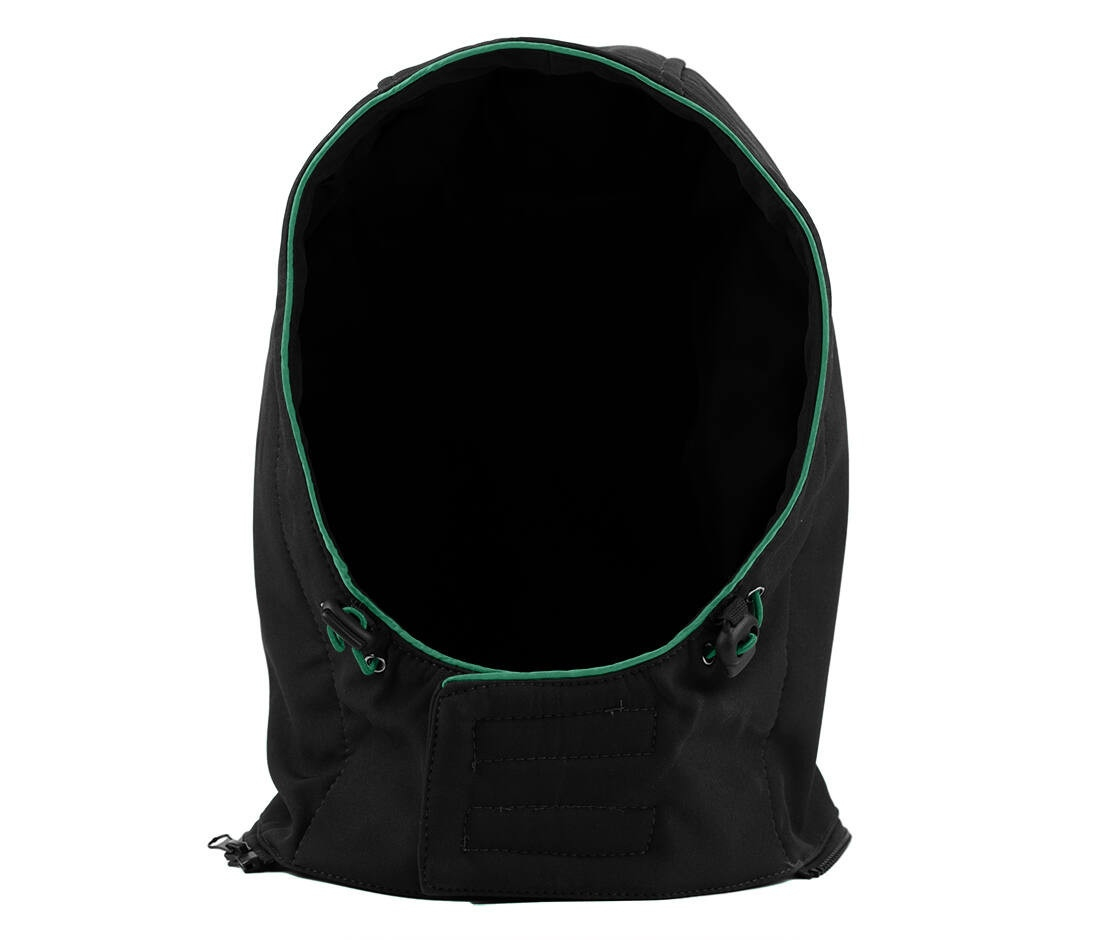 Capuche en softshell avec biais contrasté