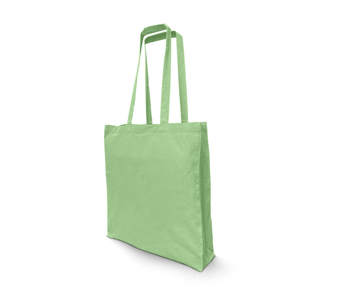 Sac shopping en coton recyclé avec soufflet