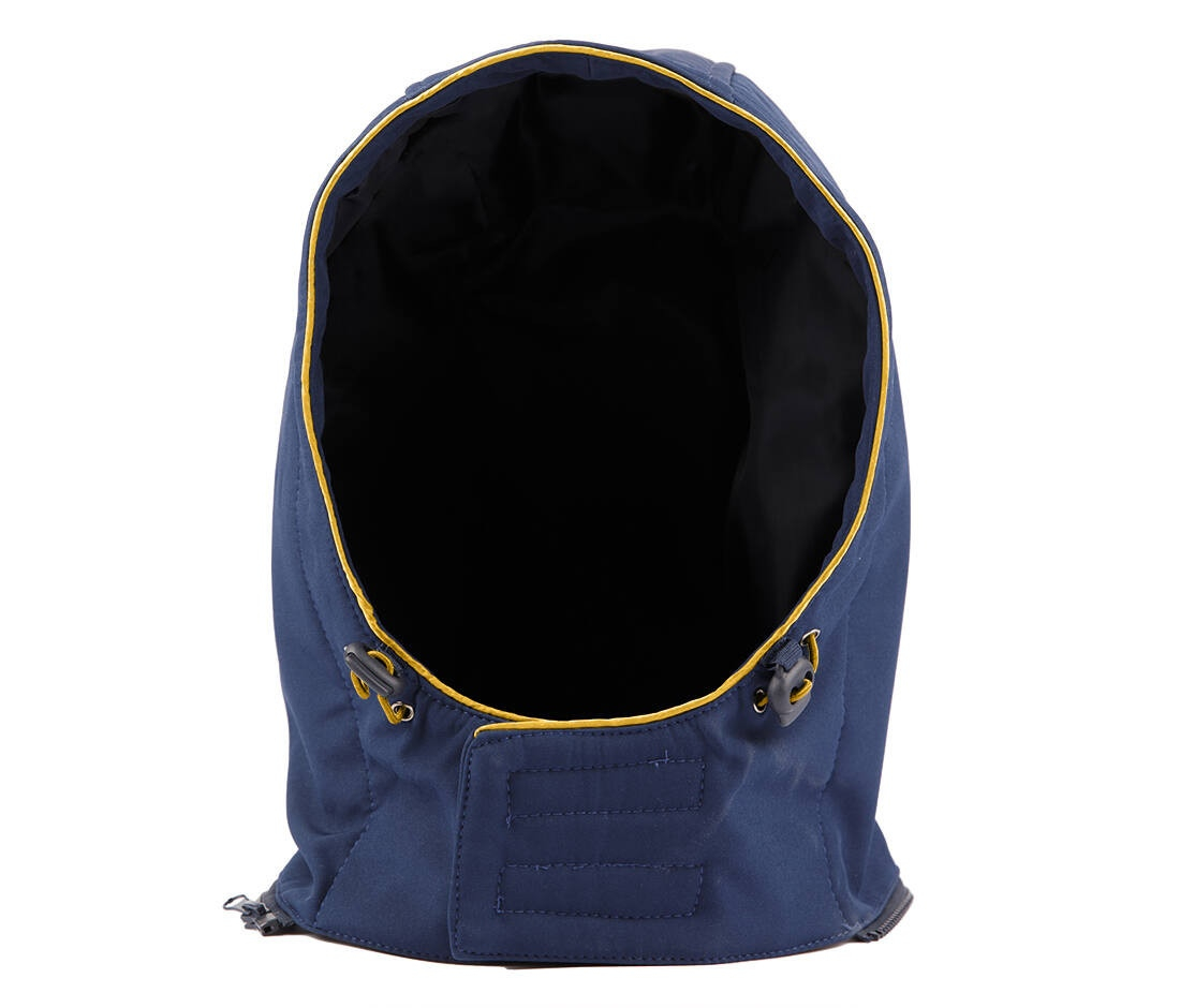 Capuche en softshell avec biais contrasté