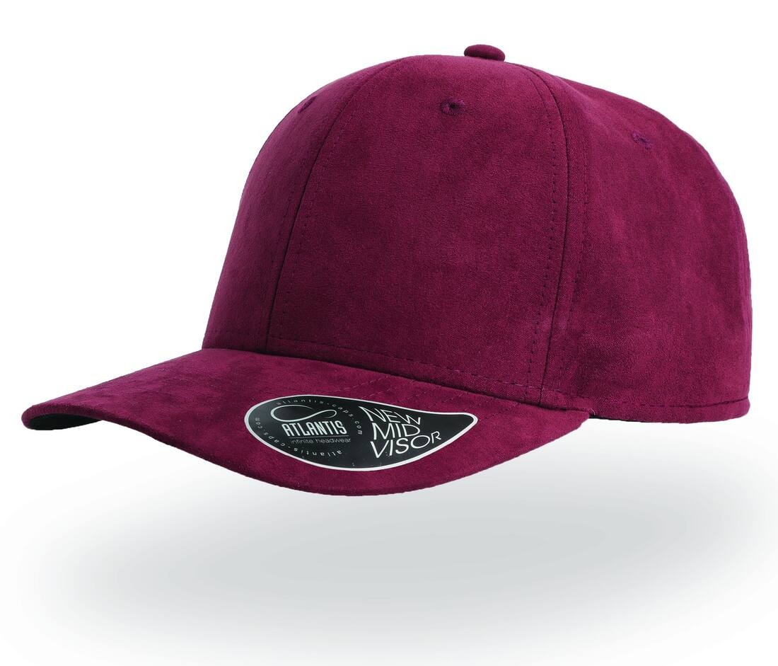 Casquette 6 pans mid visor faux suède