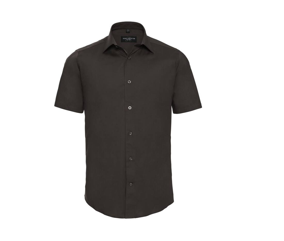 Men's short sleeve fitted stretch shirt