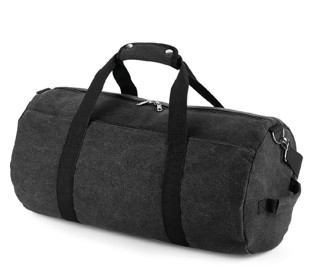 Sac polochon en toile vintage