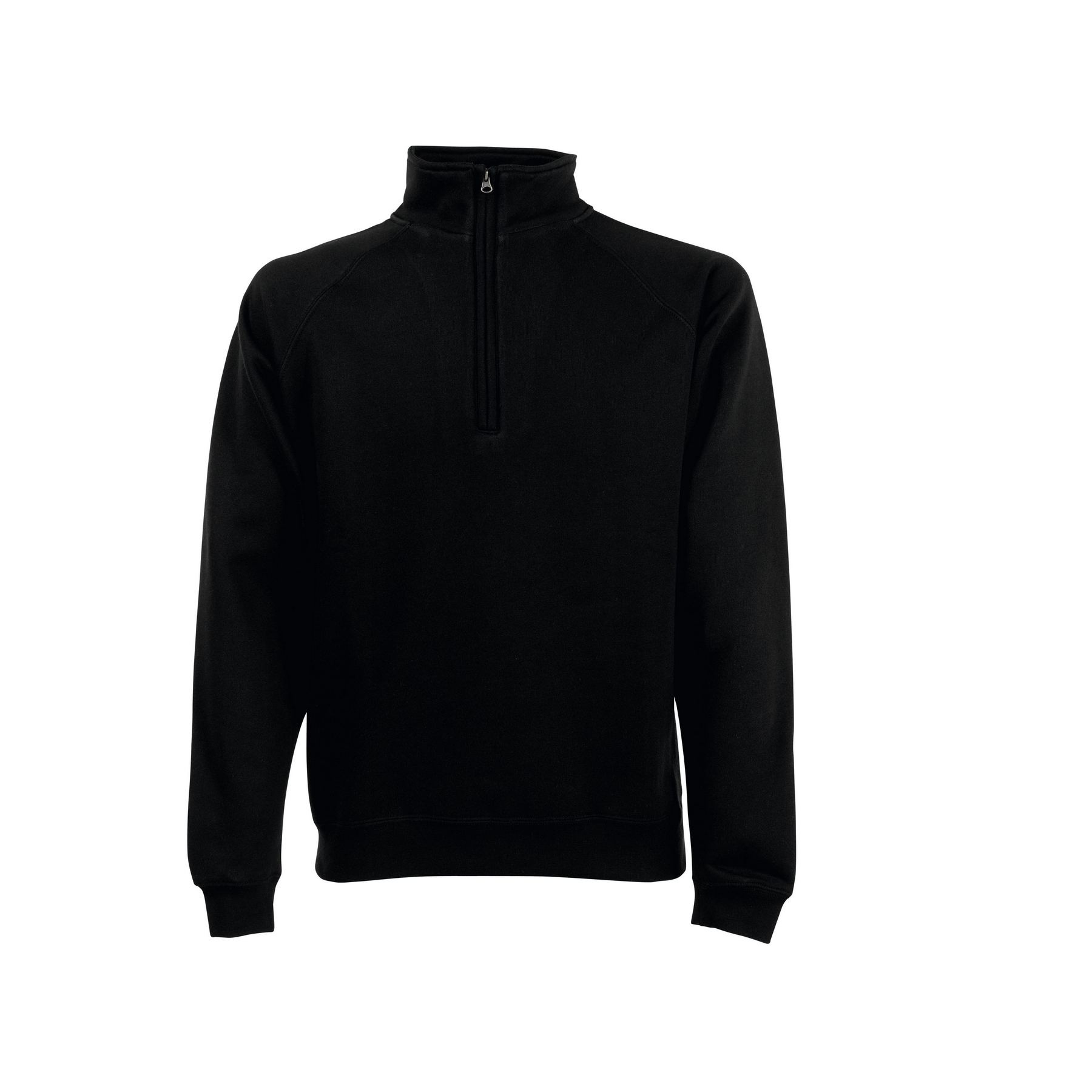 Sweat manches raglan col zippé