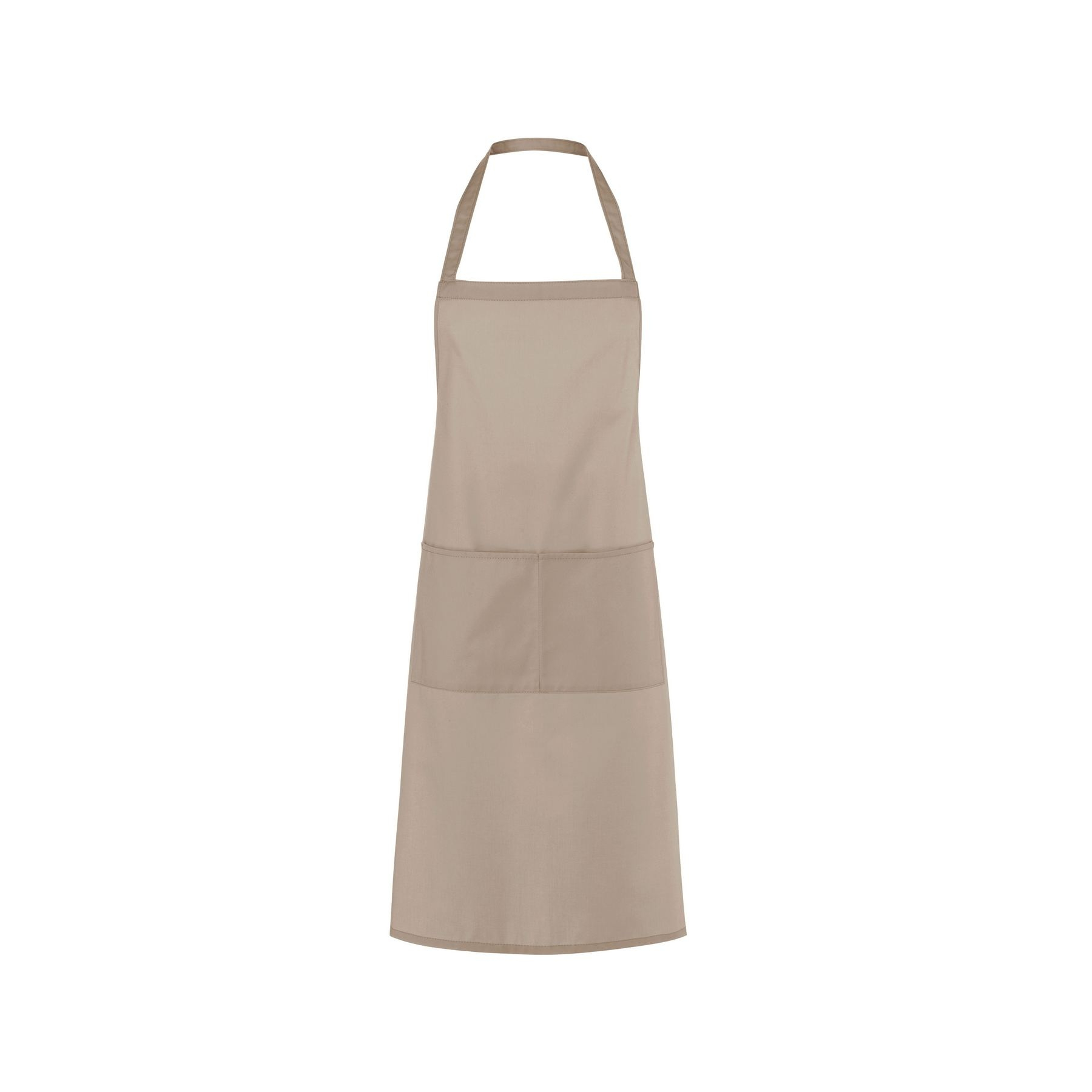 Tablier à bavette en polycoton avec poche