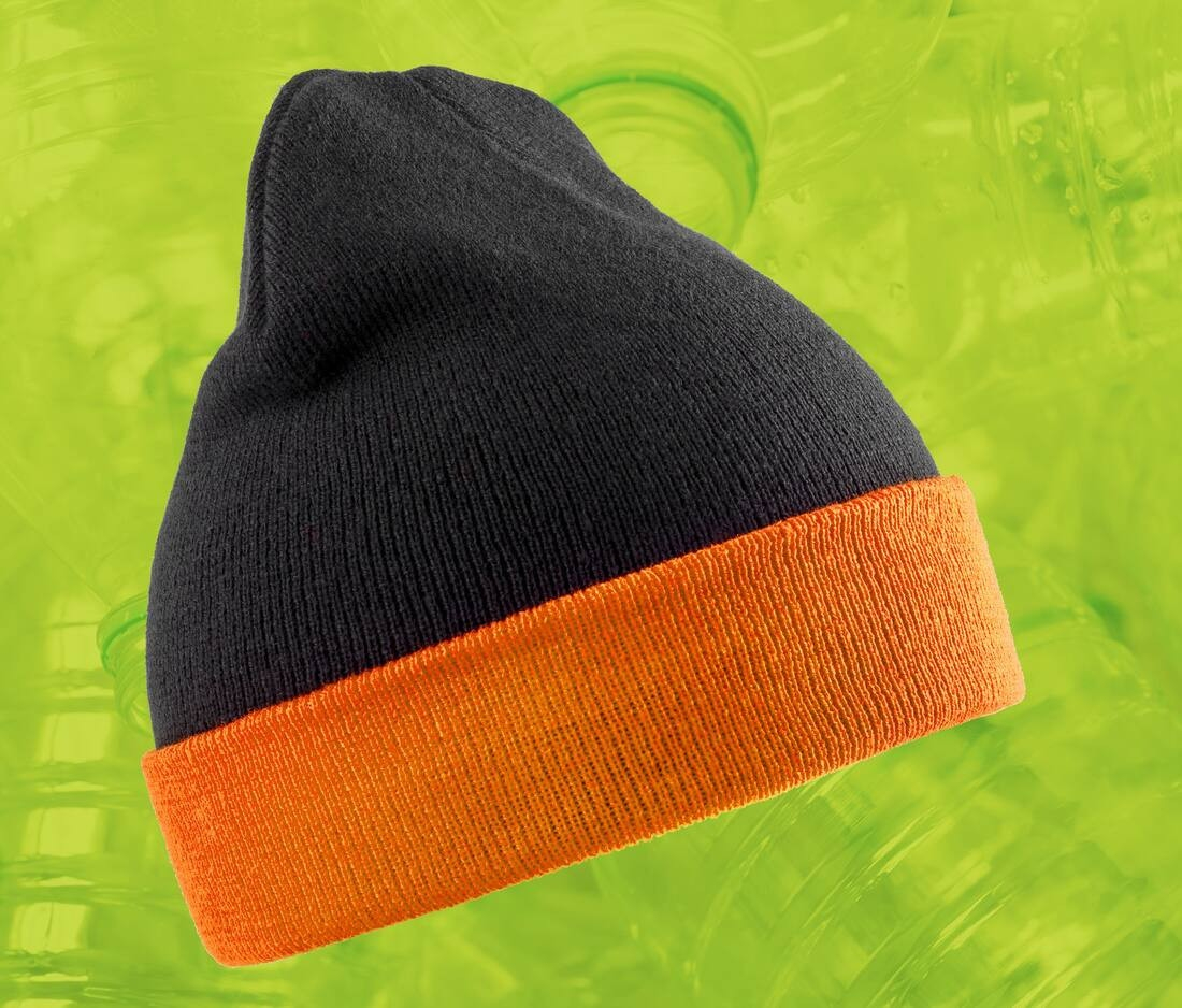 Bonnet en polyester recyclé avec rabat contrasté