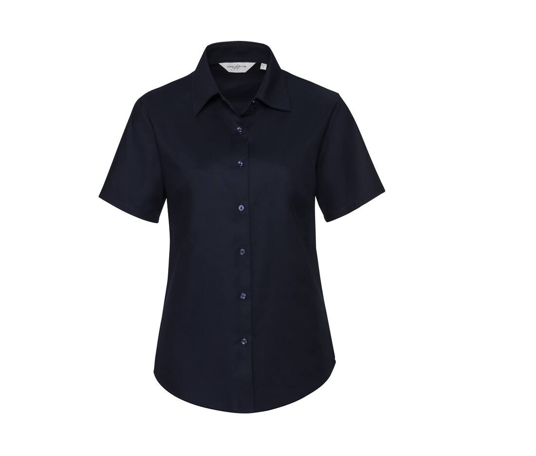 Ladies' short sleeve tailored oxford shirt