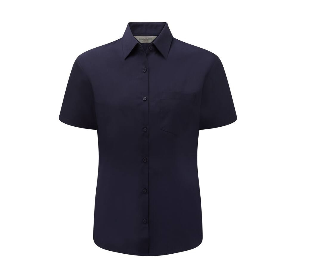 Ladies' short sleeve classic polycotton poplin shirt