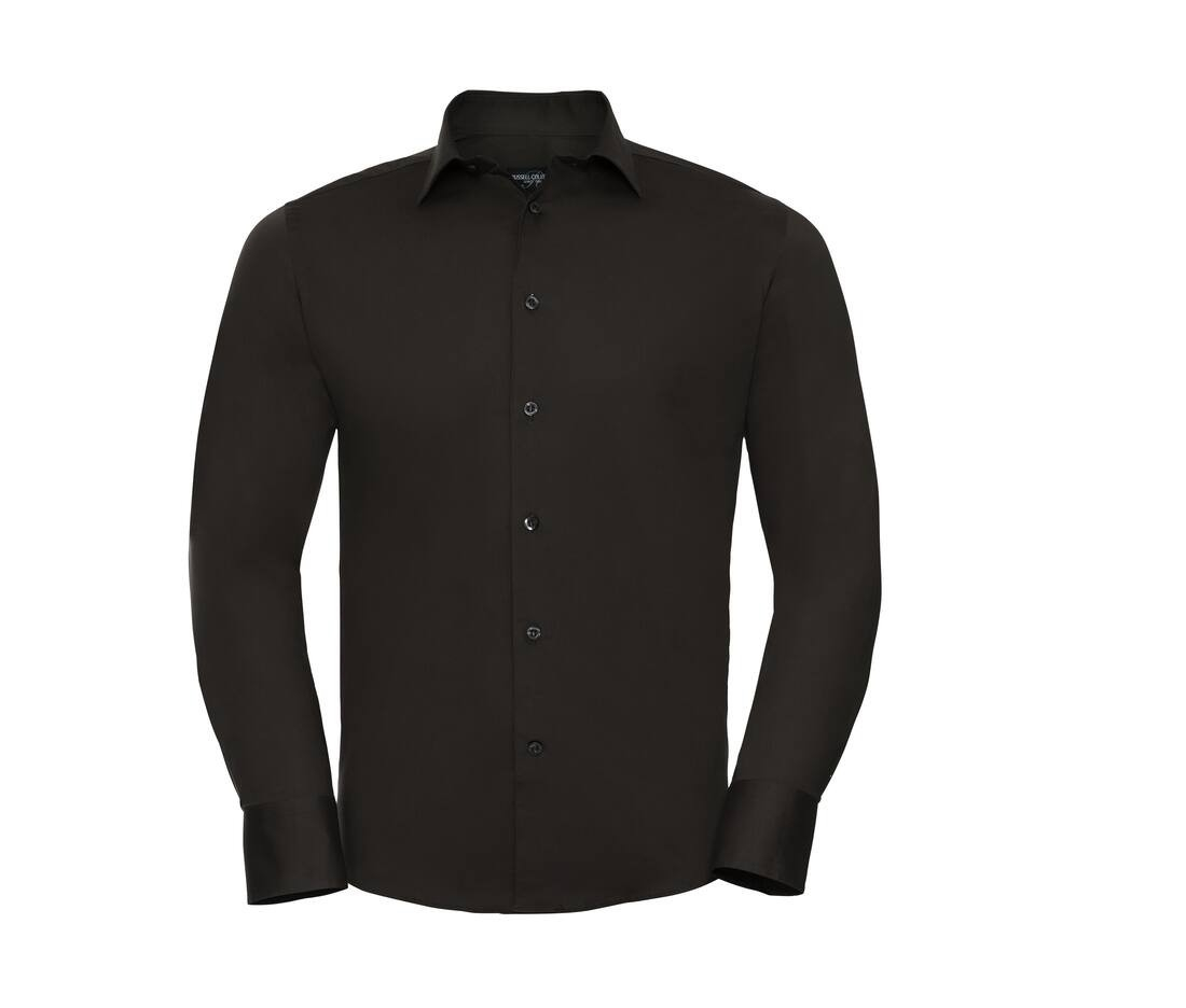 Men's long sleeve fitted stretch shirt