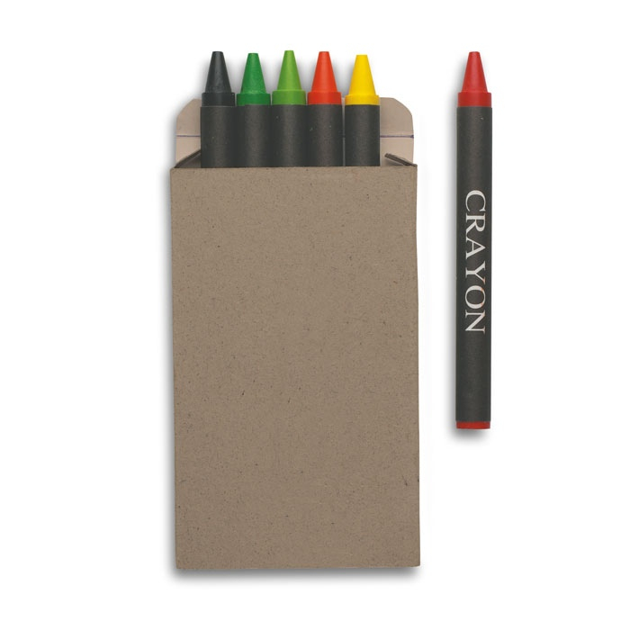 BRABO - Etui 6 crayons cire thumb
